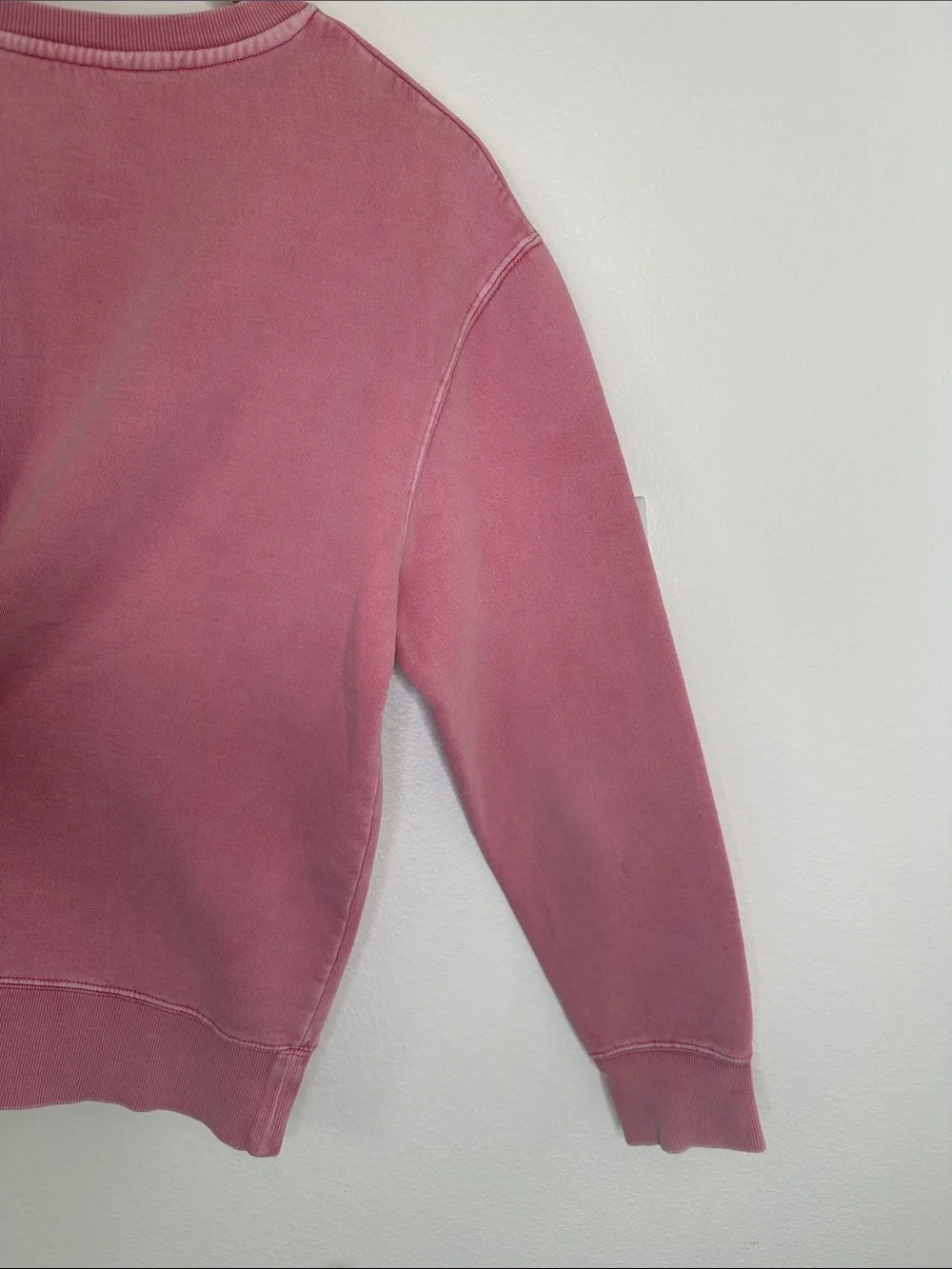 Disney Disneyland Resort Pink Crewneck Sweatshirt with Rainbow Vertical Logo